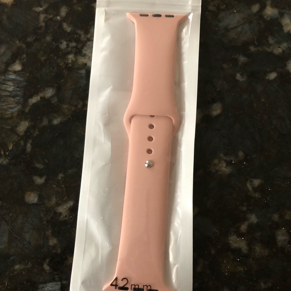 Silicone apple watch light pink 42mm band